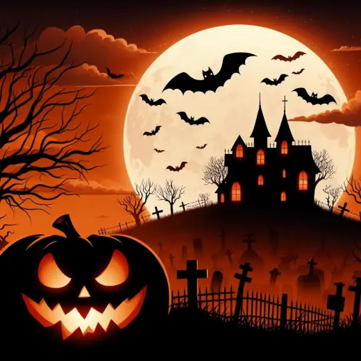 Photocall sur le thème d'Halloween